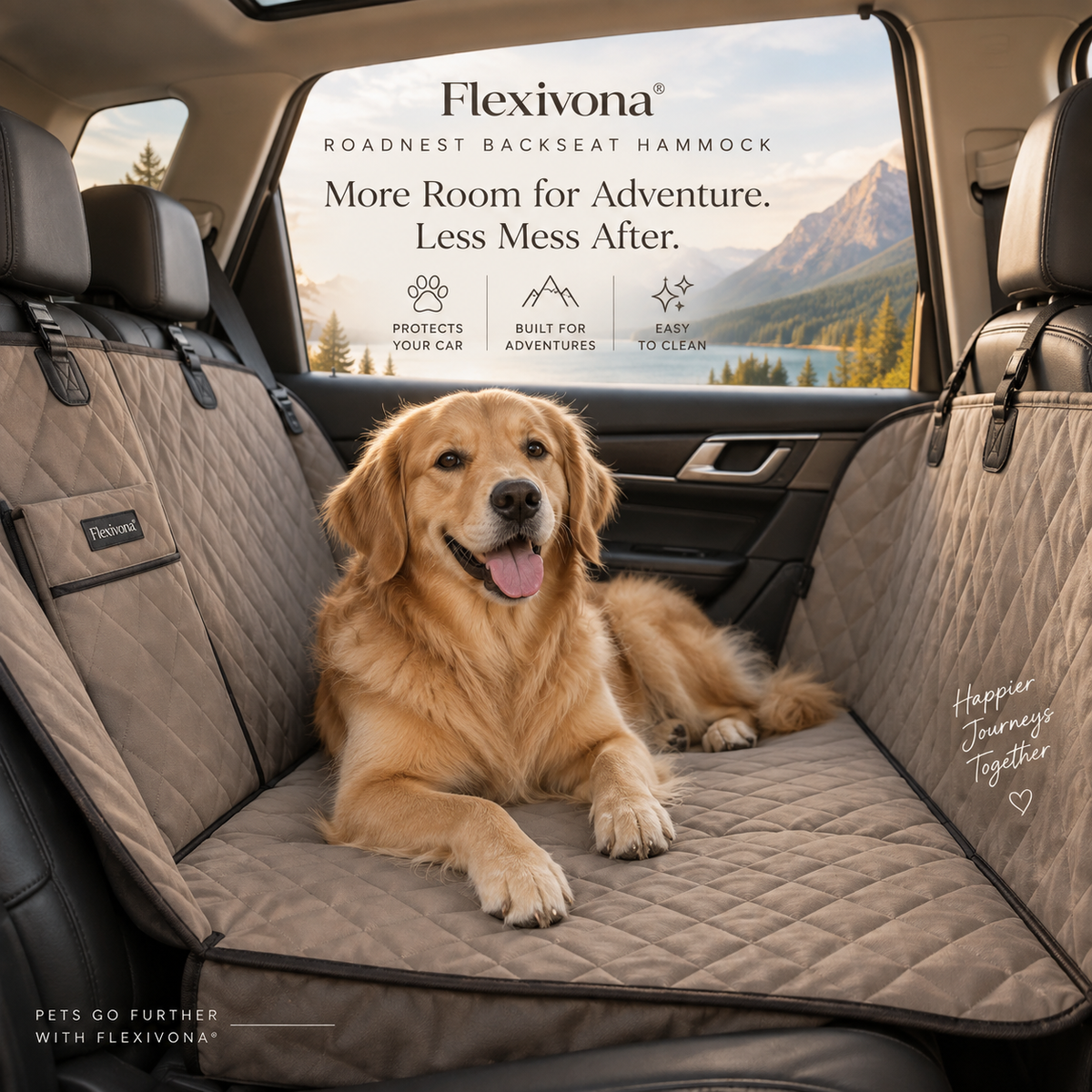 Flexivona® RoadNest Backseat Hammock 🐕🚙