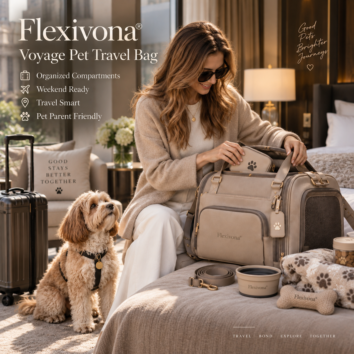 Flexivona® Voyage Pet Travel Bag 🧳🐶