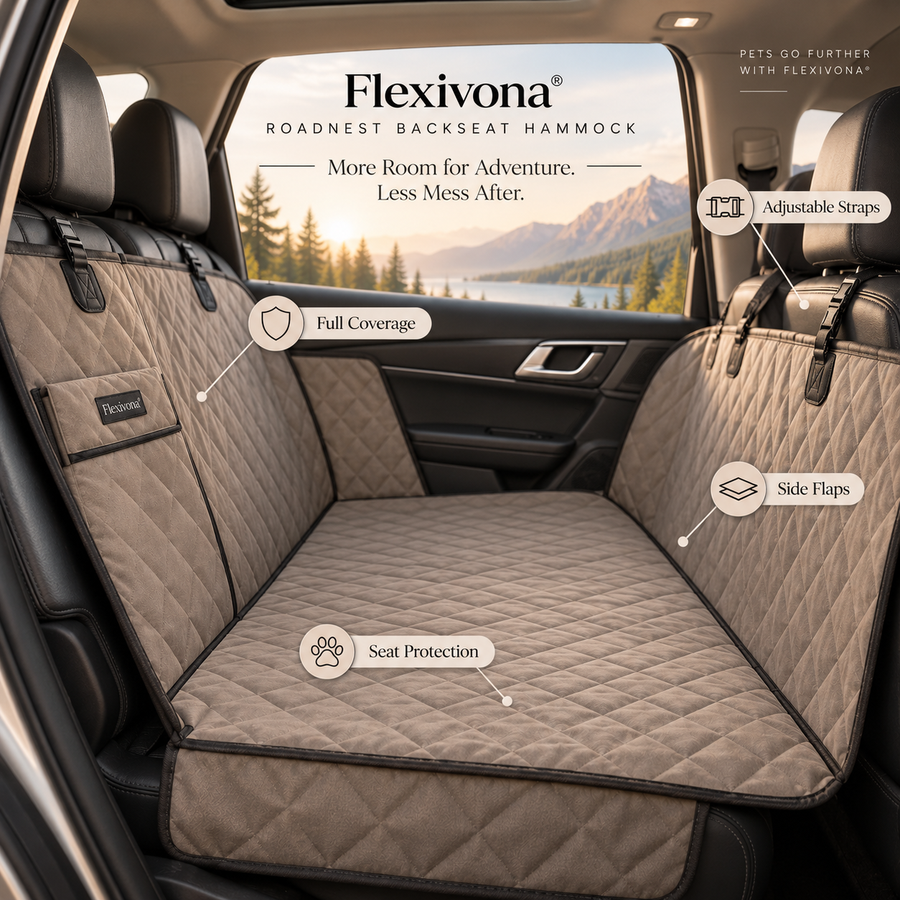 Flexivona® RoadNest Backseat Hammock 🐕🚙