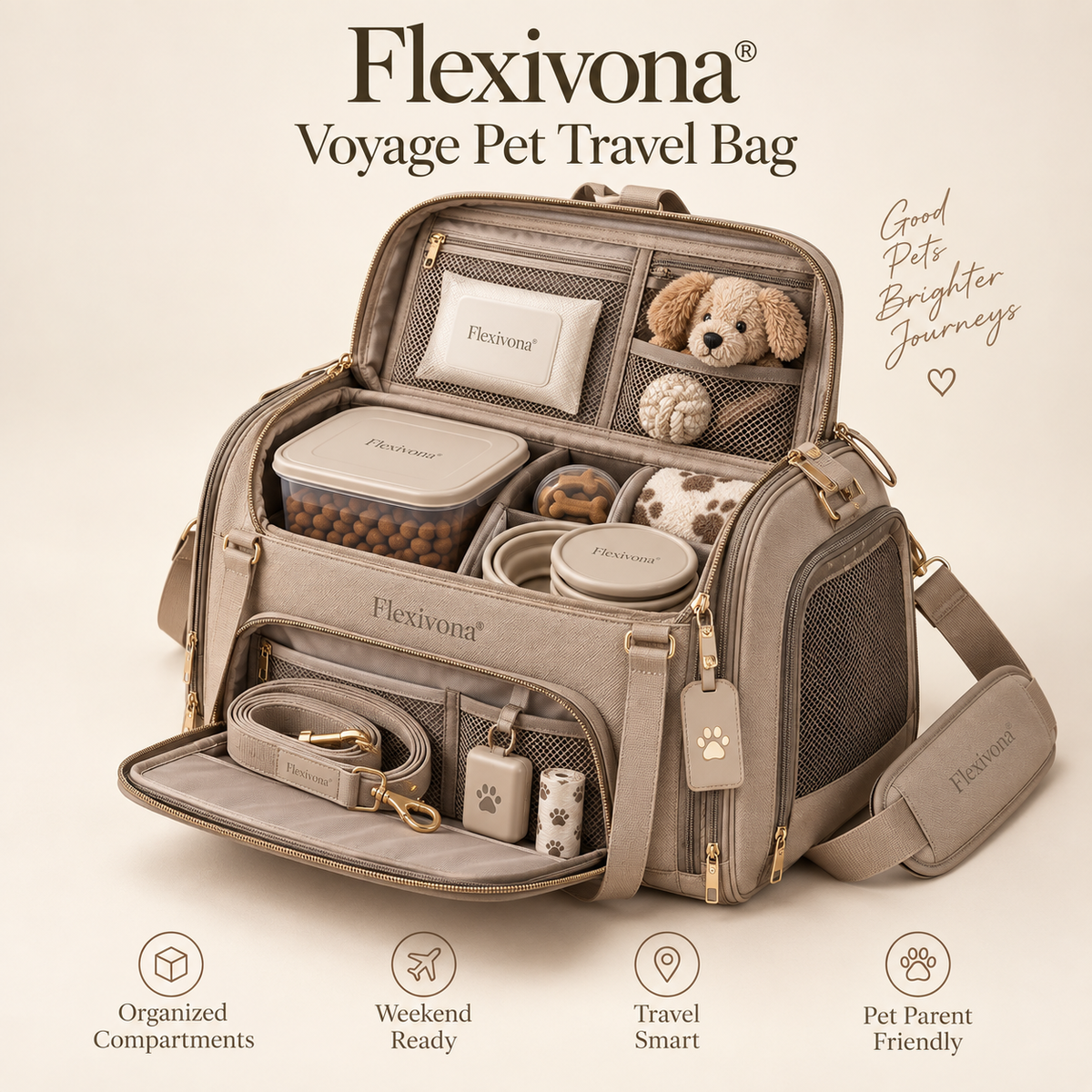 Flexivona® Voyage Pet Travel Bag 🧳🐶