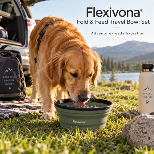 Flexivona® Fold & Feed Travel Bowl Set 🥣💧