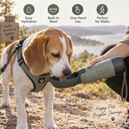 Flexivona® HydraPaw Pet Travel Water Bottle 💦🐕